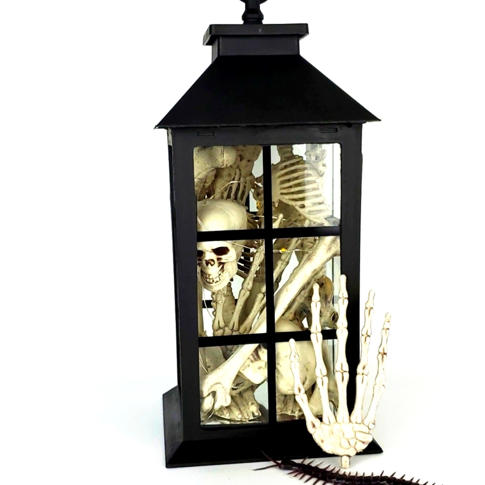 Halloween Skeleton Filled Lantern
